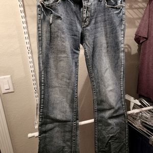 Amethyst Slightly distressed Low Rise Jeans Size 17R